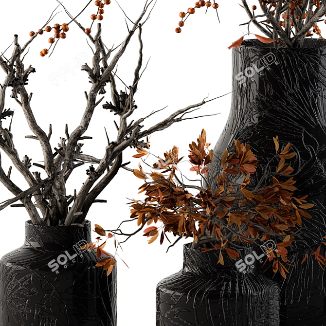 Rustic Charm Bouquet Set 3D model image 2