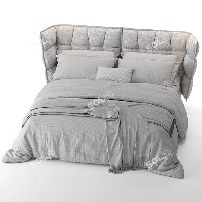 Modern Husk Bed by B&B Italia 3D model image 5