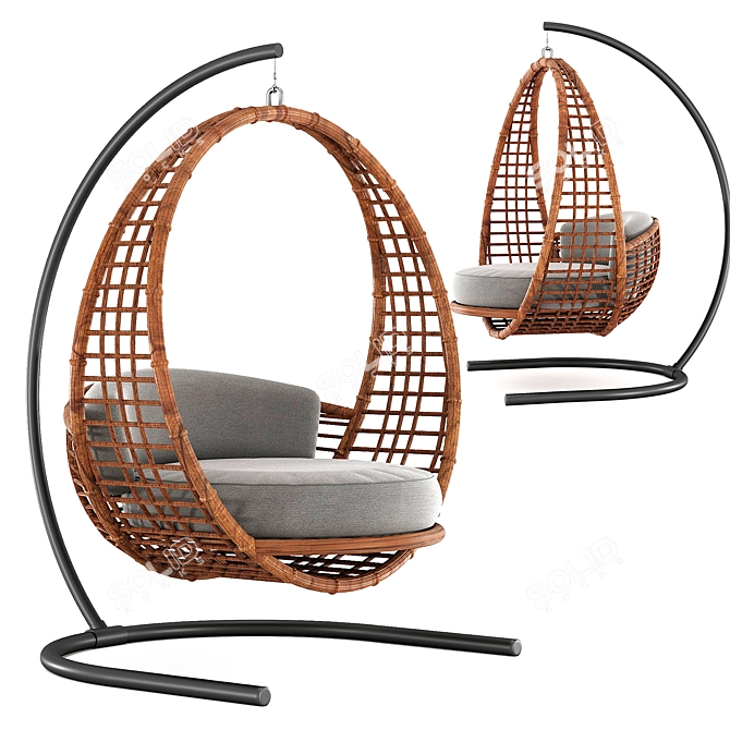 Outdoor Swing: Relax in Style 3D model image 1