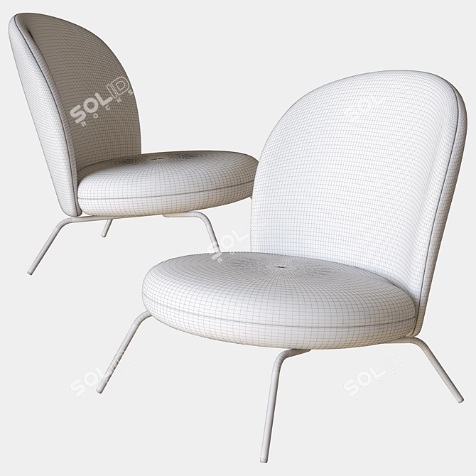 Luxury Puffy Lounge Chair: Calligaris 3D model image 3