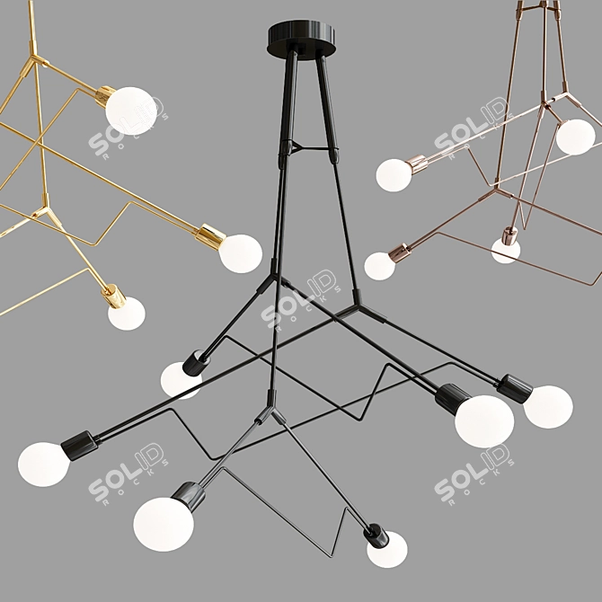 Divergence Outdoor Pendant: Elegant Illumination for Your Outdoor Space 3D model image 1