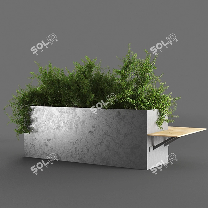 420k Poly Count Unique Bench 3D model image 3