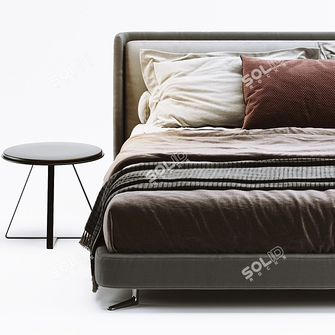 Luxury Minotti Spencer Bed 3D model image 3
