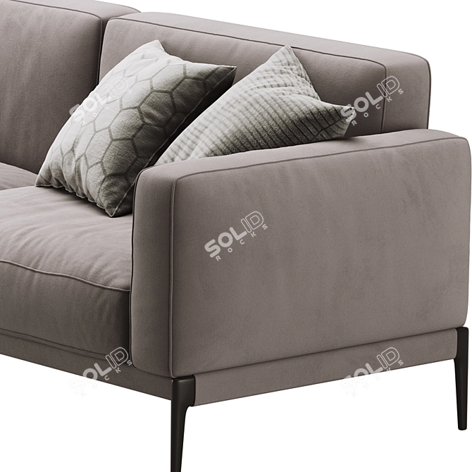 Elegant Flexform Romeo Compact Sofa 3D model image 2