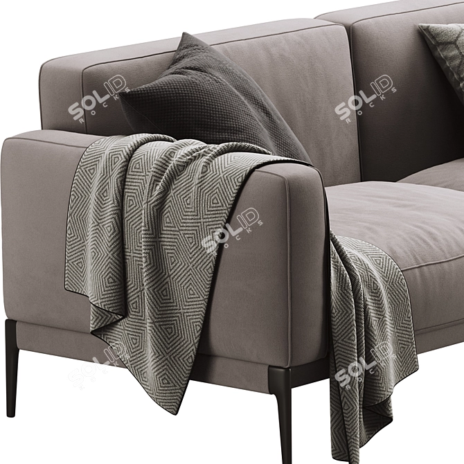 Elegant Flexform Romeo Compact Sofa 3D model image 3