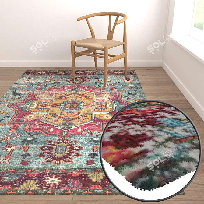 Luxury Carpet Set | High-Quality Textures 3D model image 5