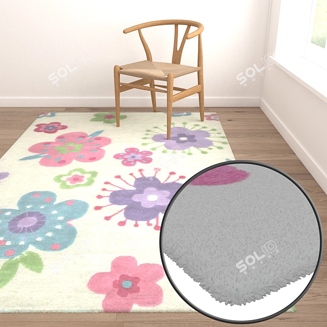 Versatile High-Quality Carpet Set 3D model image 5