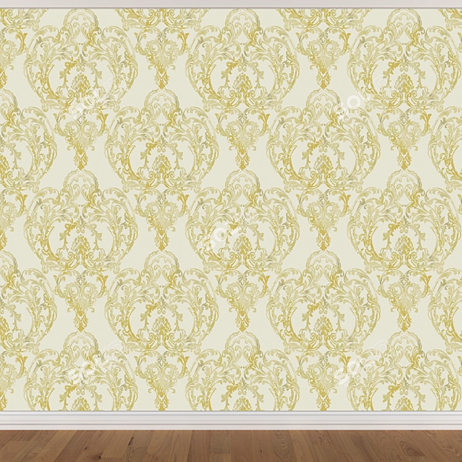 Seamless Wallpaper Set with 3 Colors 3D model image 3