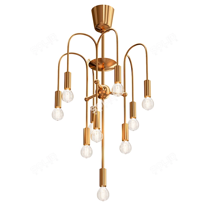 Legendary Italian Brass Arch Lamp 3D model image 1