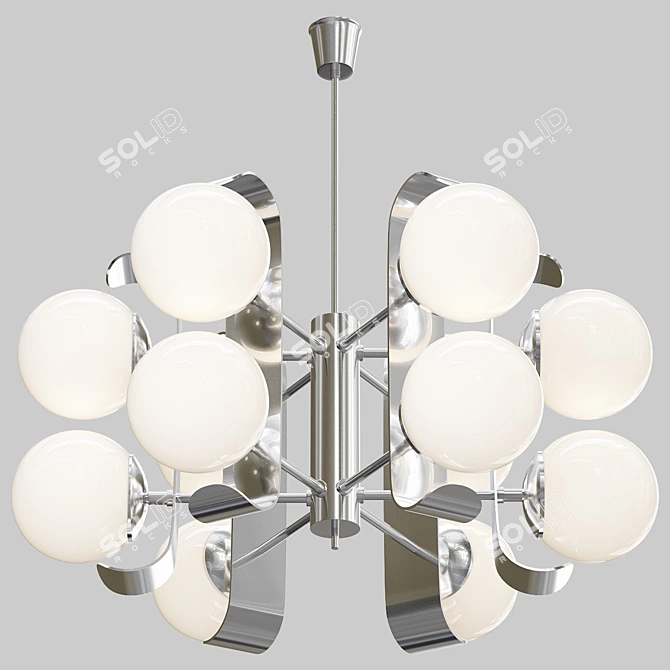 SpaceAge Sputnik Orbit Chandelier 3D model image 1