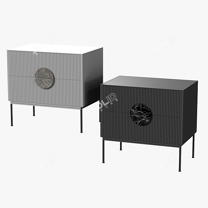 Elegant Curbstone with Drawers - Alto 3D model image 1