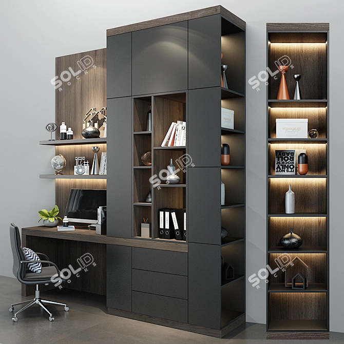 Stylish Cabinet Furniture 3D model image 2