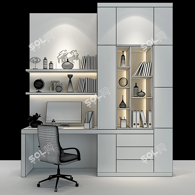 Stylish Cabinet Furniture 3D model image 3