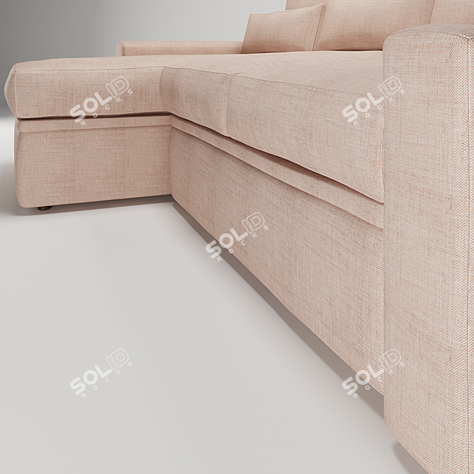 Modern Corner Sofa with Spacious Design 3D model image 3