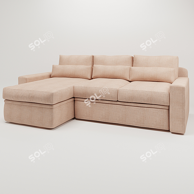 Modern Corner Sofa with Spacious Design 3D model image 4