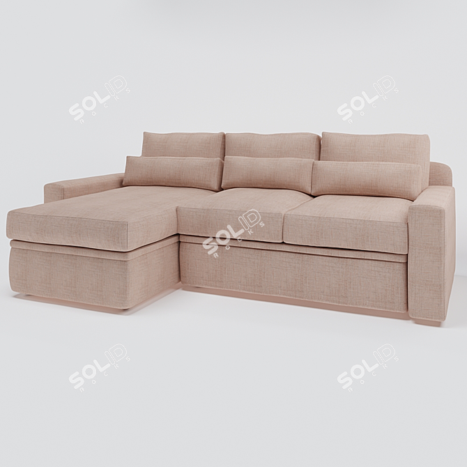 Modern Corner Sofa with Spacious Design 3D model image 5