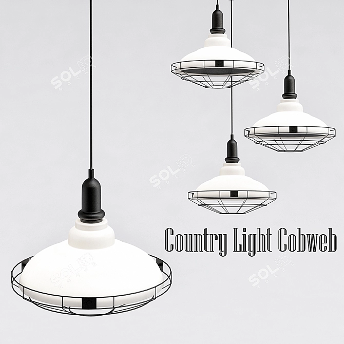 Vintage Country Light Cobweb 3D model image 1