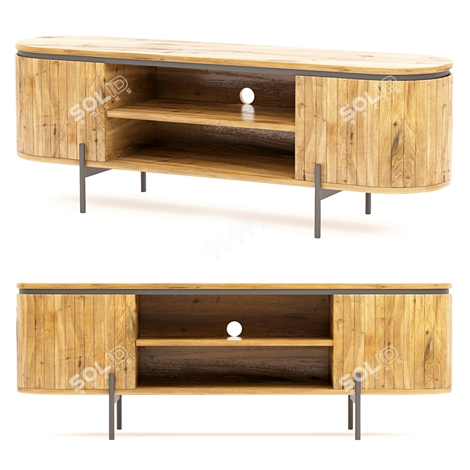 Modern Licia TV Stand 3D model image 1