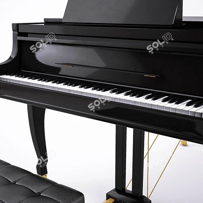 Elegant Grand Piano: Superior Quality 3D model image 3