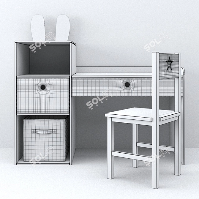 Nursery Desk & Decor 3D model image 8