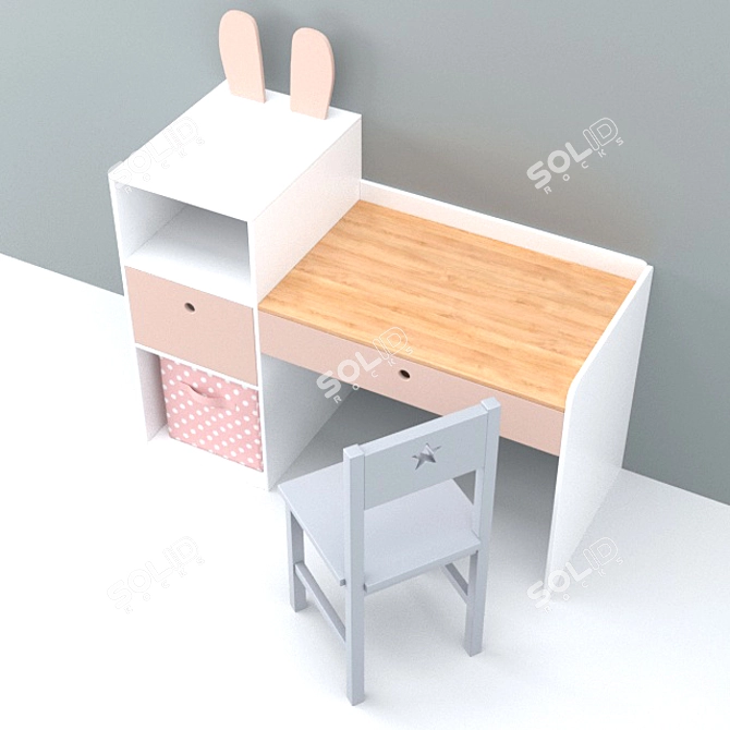 Nursery Desk & Decor 3D model image 9