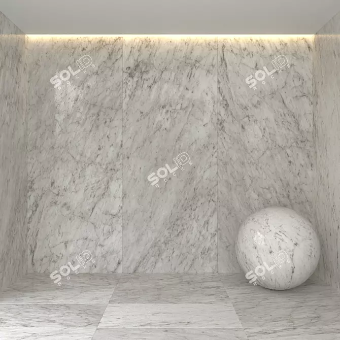 Elegant Bianco Venatino Gioia Marble 3D model image 1