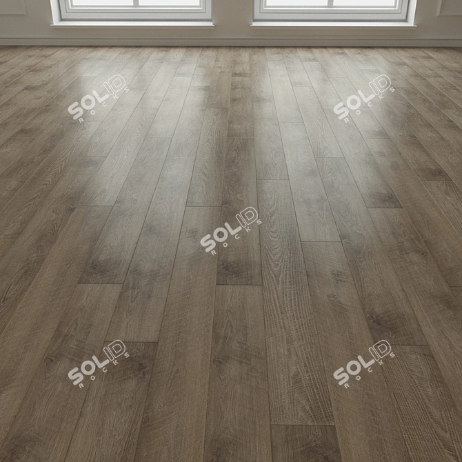 Title: Classic Oak Parquet Flooring 3D model image 3