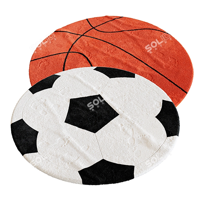 Sports Ball Carpets 3D model image 1