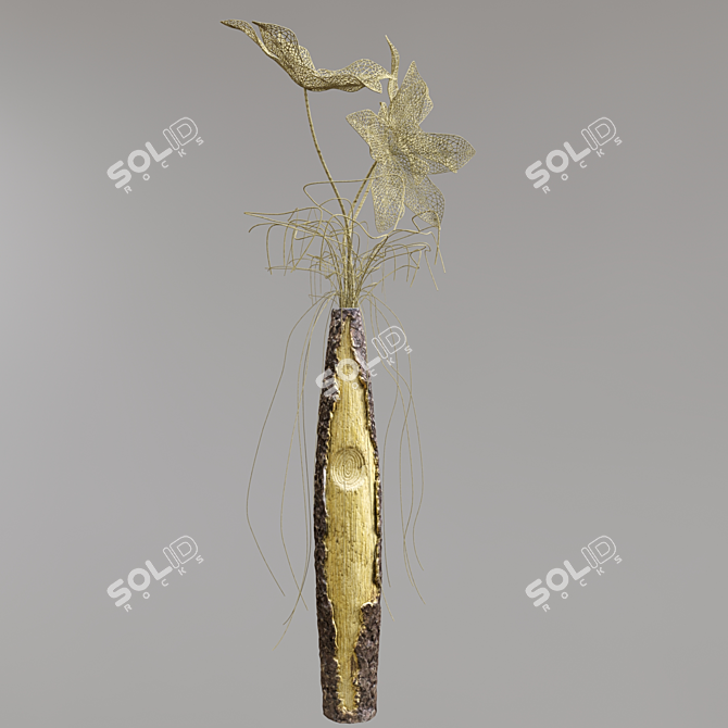 Elegant 3D Vase: Photogrammetry 3D model image 4