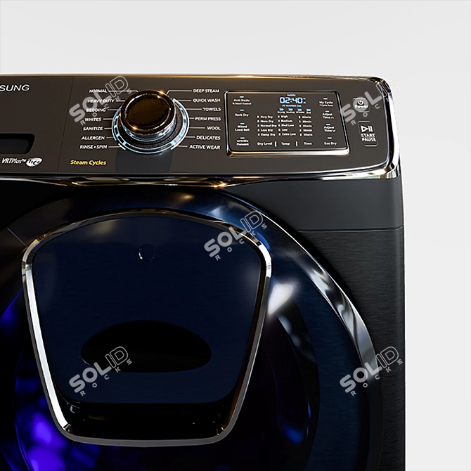 Samsung Turbo+ Washer: Powerful & Efficient 3D model image 10