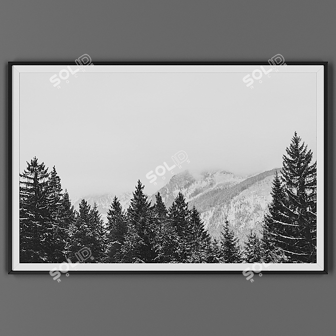 Black Frame Artwork 3D model image 1