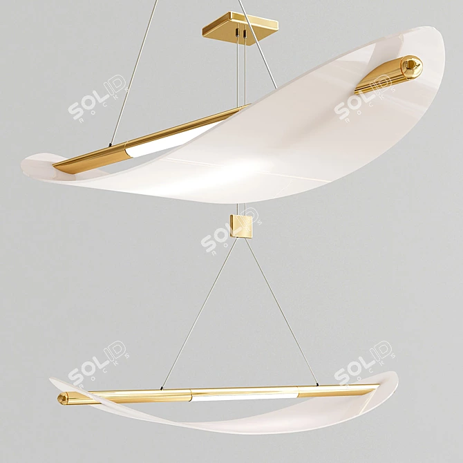 Sculpted Elegance: Taper & Forge Pendant Lamps 3D model image 3