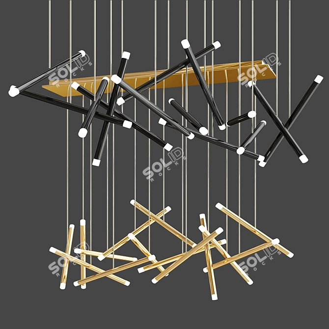 Dutti D0068 LED Chandelier - Modern Elegance 3D model image 1