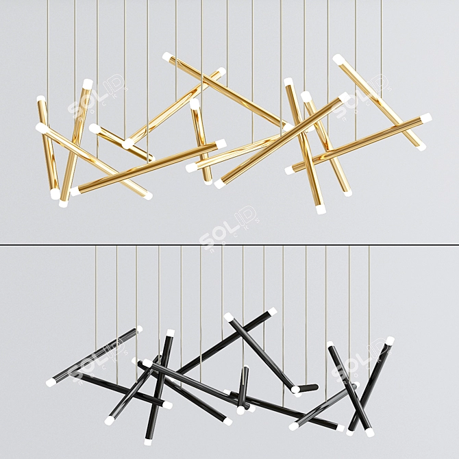 Dutti D0068 LED Chandelier - Modern Elegance 3D model image 2