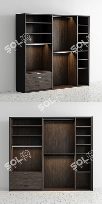 Sleek Poliform Wardrobe 3D model image 3