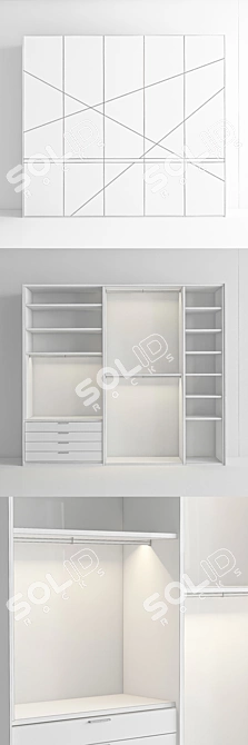 Sleek Poliform Wardrobe 3D model image 4