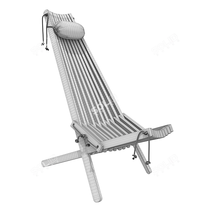 EcoChair Liegestuhl: Stylish, Sustainable Seating 3D model image 4