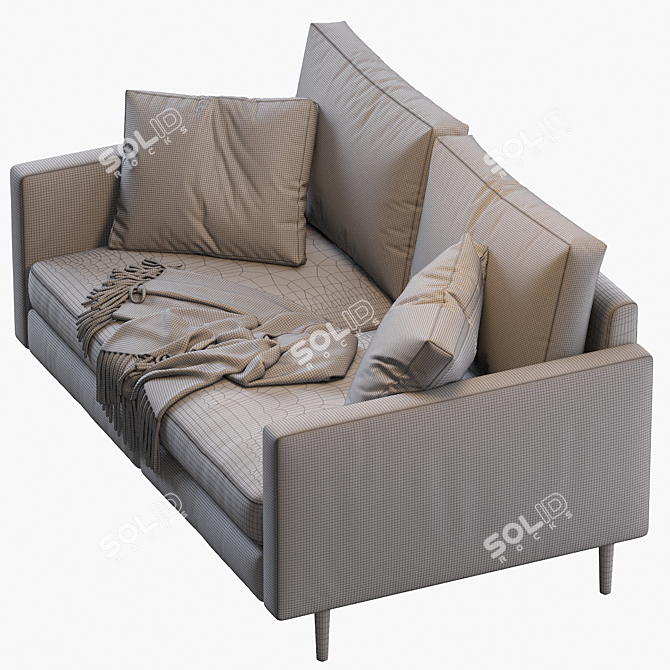 Modular Loveseat: Stylish and Versatile 3D model image 4