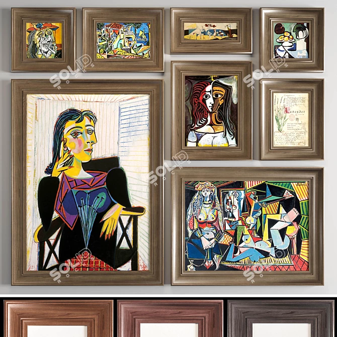 Picasso Art Frame Collection 3D model image 1