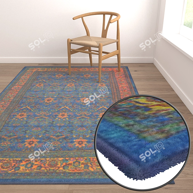 High-Quality Carpets Set 3D model image 5