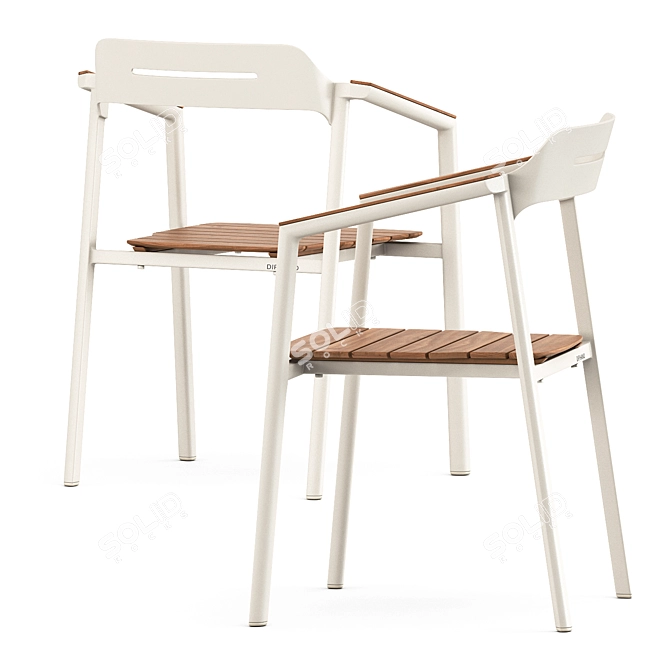 Sleek and Stylish: ICON ARMCHAIR & DINING TABLE 89 SET2 by akulaliving 3D model image 4