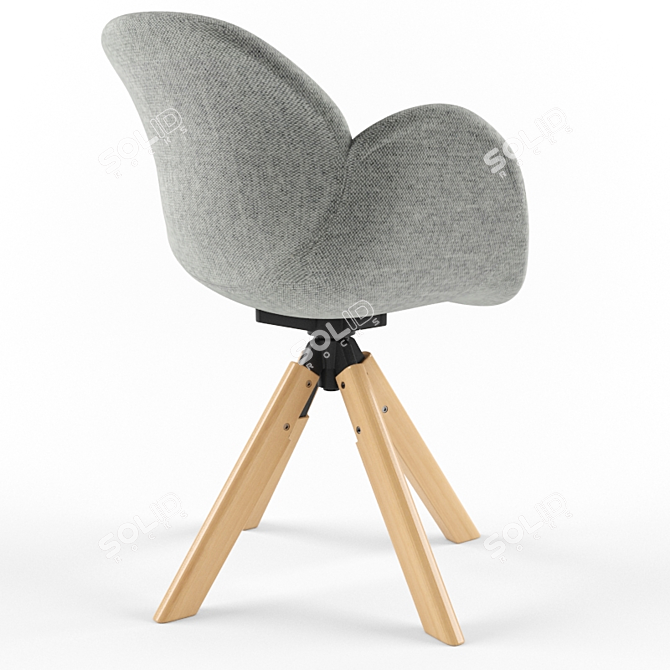 Elegant FL Dining Chair 3D model image 4