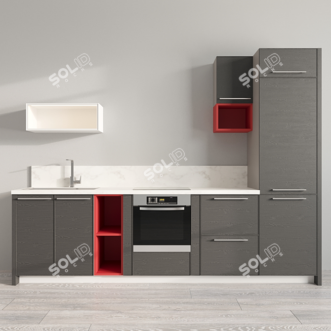 Modern Kitchen Marya Dominica 3D model image 5