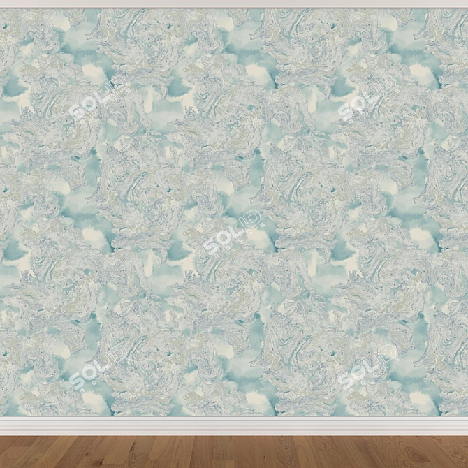 Seamless Wallpaper Set 1294 (3 colors) 3D model image 2