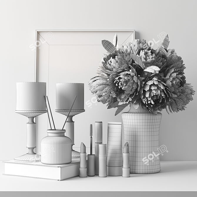 PolyCount Peony Set 3D model image 4