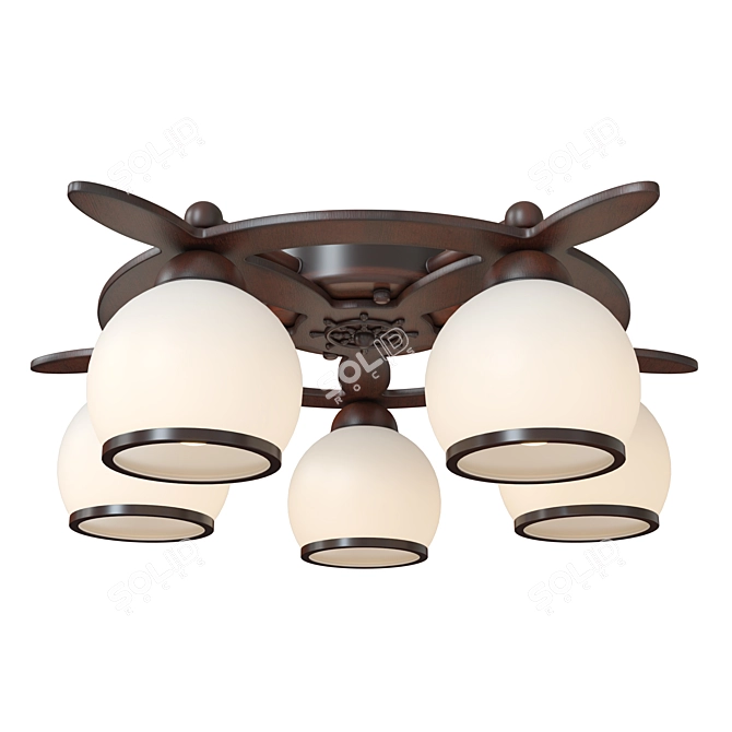 Country-style Ceiling Chandeliers 3D model image 2