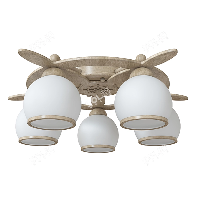 Country-style Ceiling Chandeliers 3D model image 3