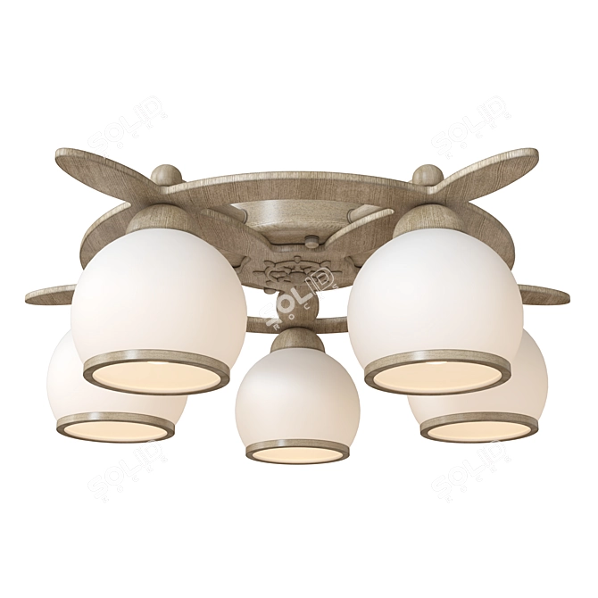 Country-style Ceiling Chandeliers 3D model image 4