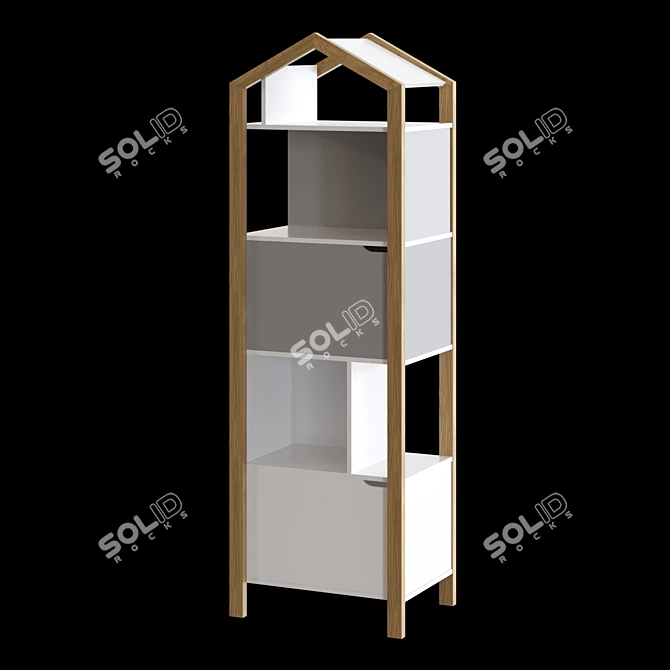 Elegant Manhattan: White, Gray, Pine 3D model image 1