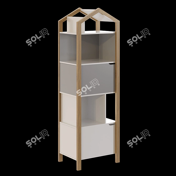 Elegant Manhattan: White, Gray, Pine 3D model image 2